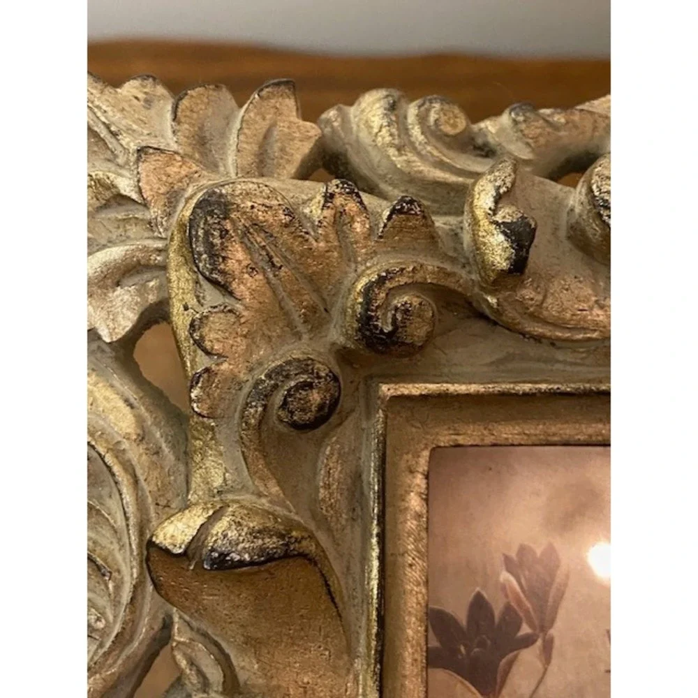 Wellesley Manor Gold Ornate Scroll Picture Frame 3.5x5 Baroque Vintage Style